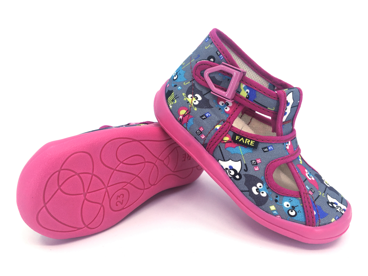 Dětské papuče na přezku FARE 4114446 Velikost: 27