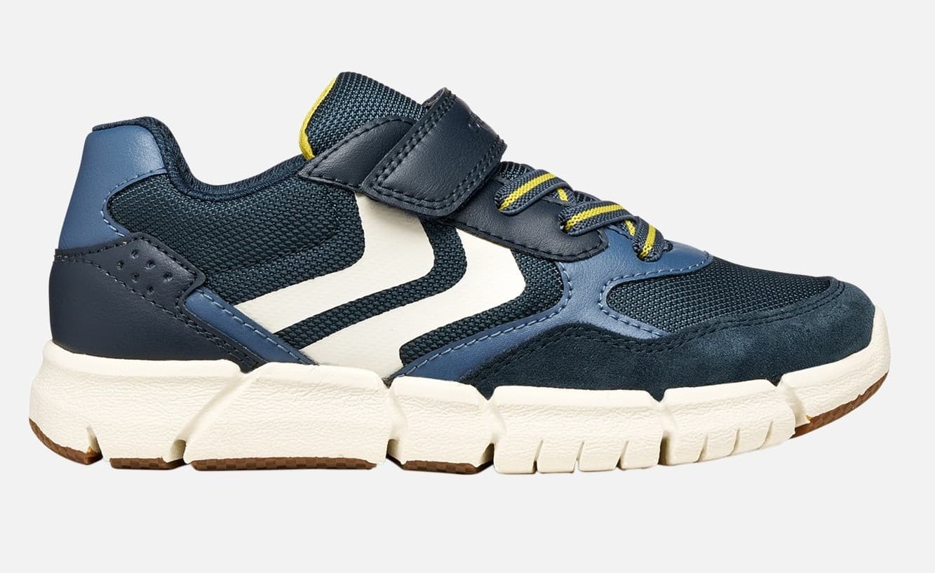 Levně Chlapecké boty Geox J Flexyper B Navy/ Yellow