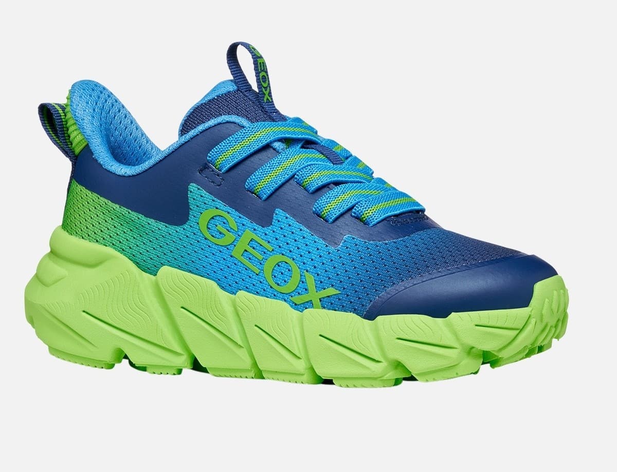 Levně Geox Flexyper Fast Blue/ Lime