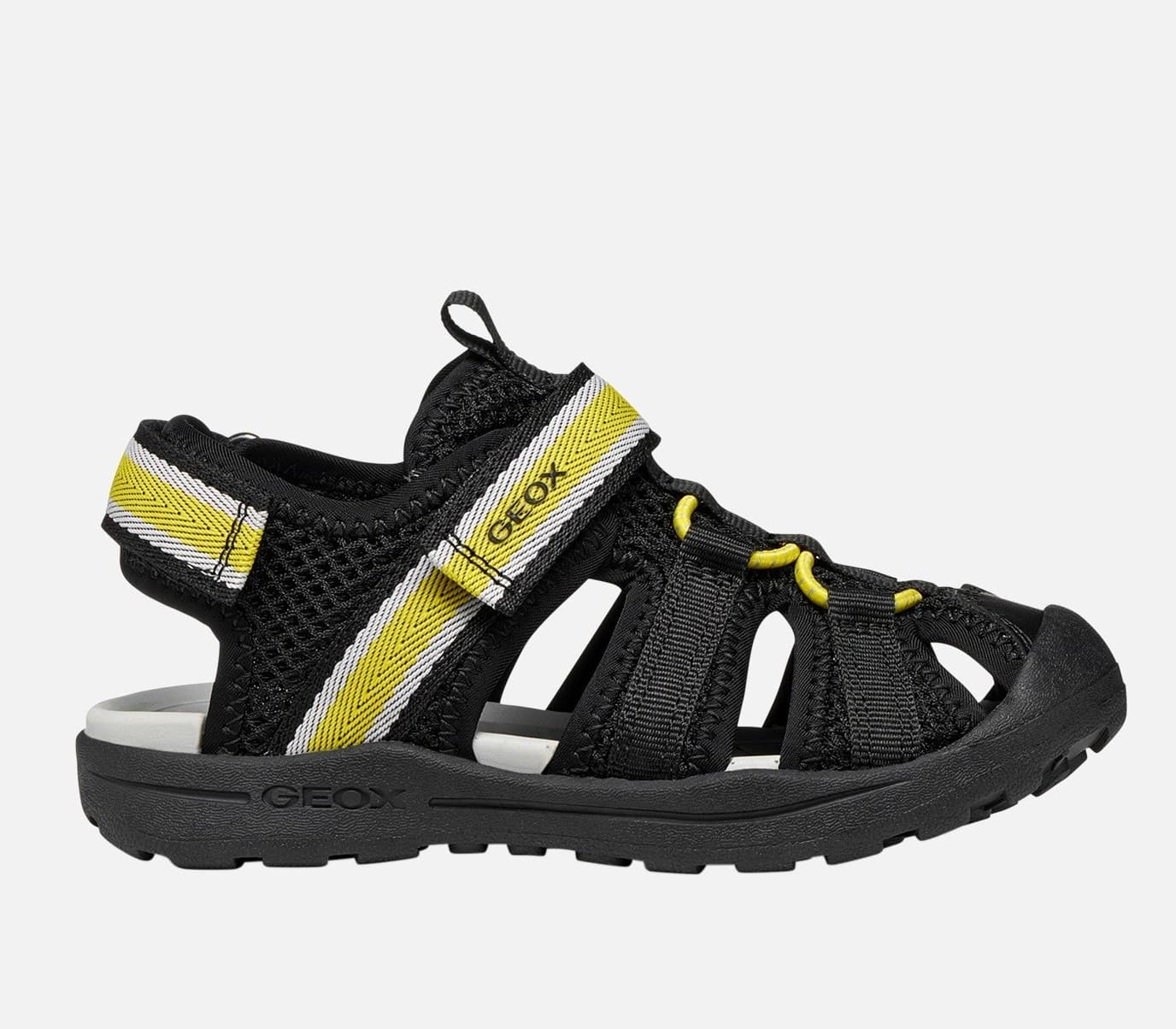 Levně Dětské sandále Geox Vaniett black/yellow