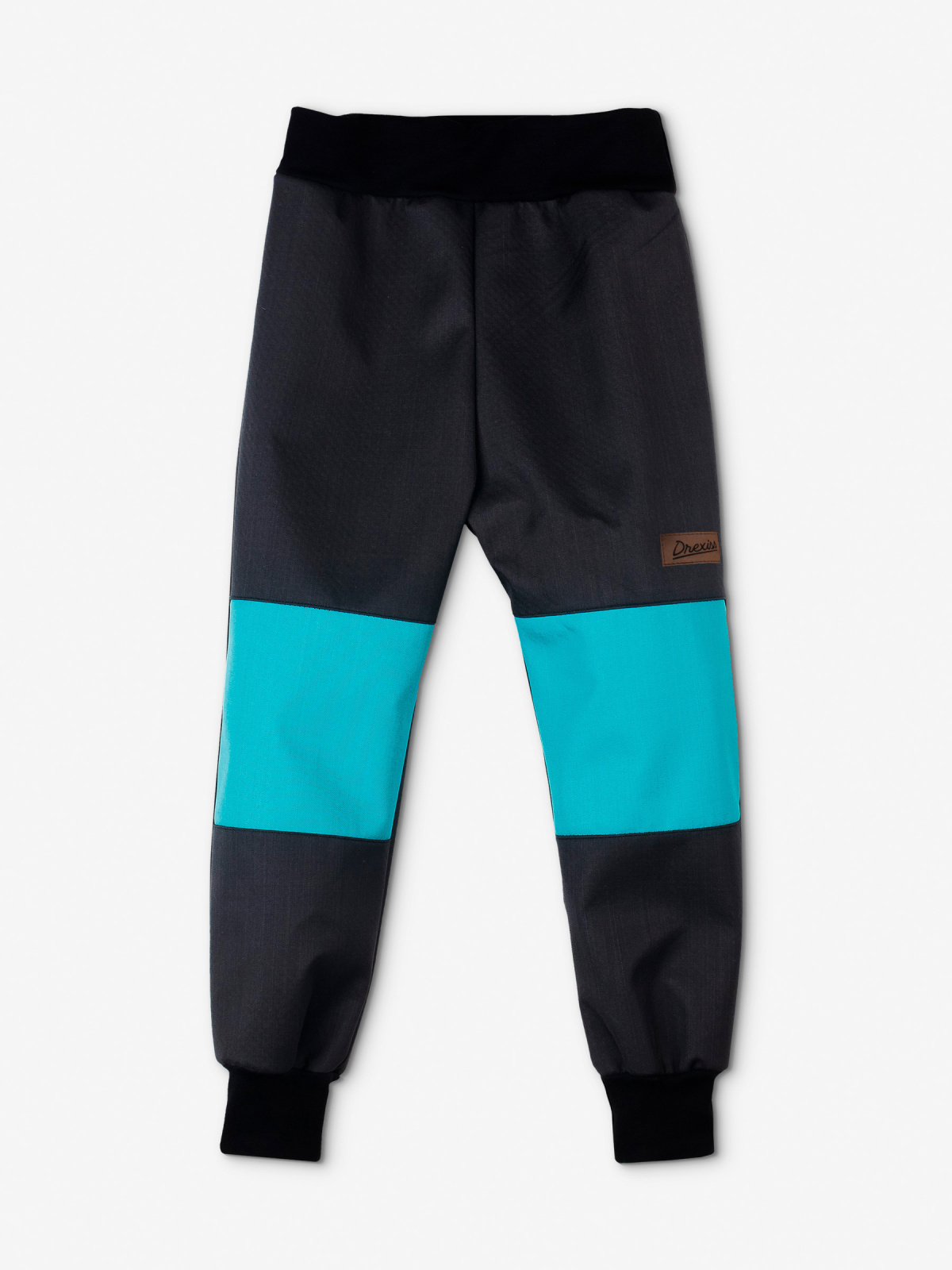 Drexiss Softshellové kalhoty jaro/podzim BLACK-BLUE Velikost: 152-158