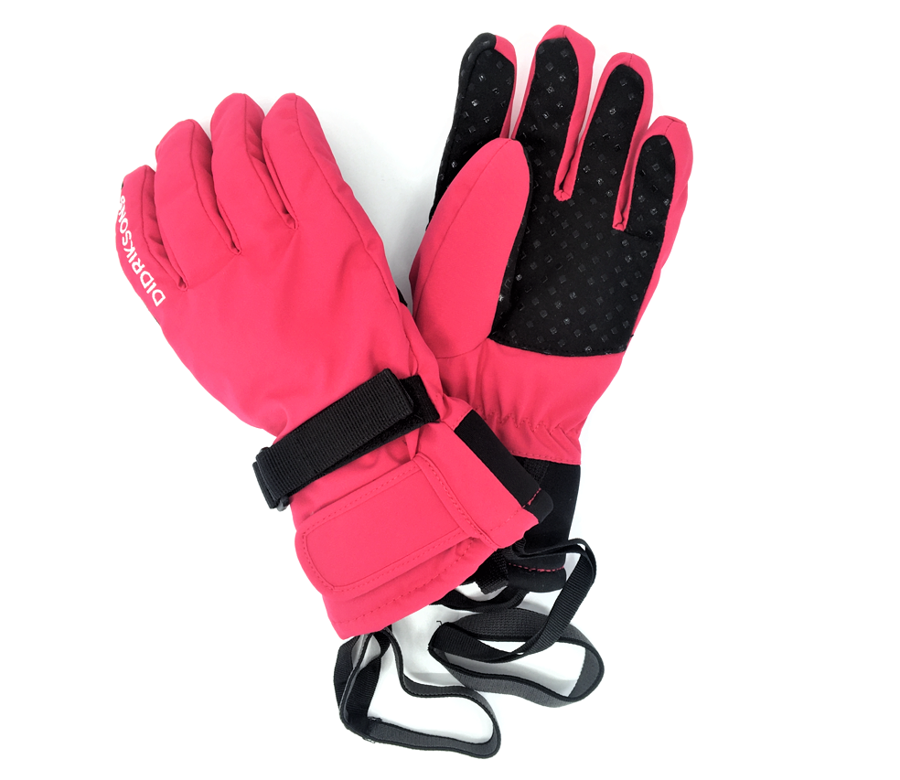 Dětské lyžařské rukavice Didriksons Five Jr prstové Malinové Velikost: 5