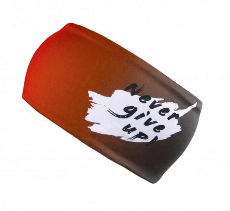 Drexiss sportovní čelenka NEVER GIVE UP RED/BLACK Velikost: DĚTSKÁ podzim/zima Obvod 48-52cm