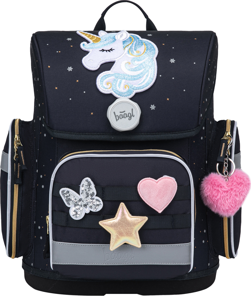 Levně BAAGL Školní aktovka Ergo Unicorn Gold