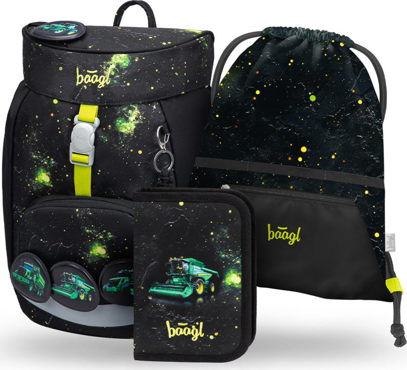 Levně BAAGL SET 3 Airy Traktor: batoh, penál, sáček GRS