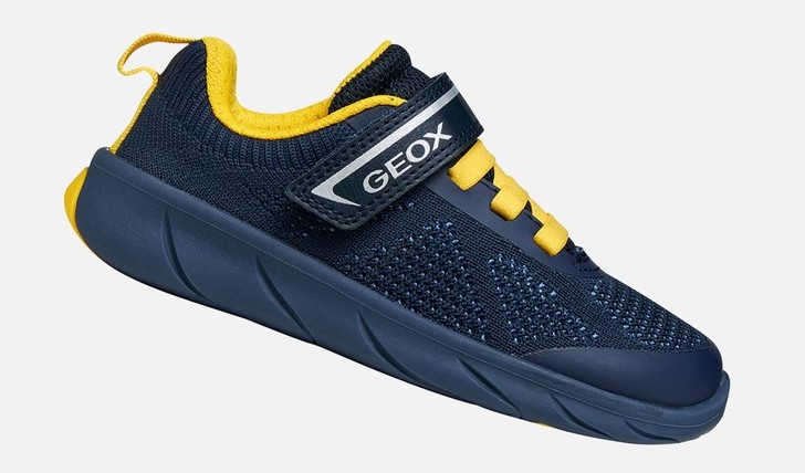 Levně Barefoot tenisky Geox - J Foot-run Navy/ Yellow