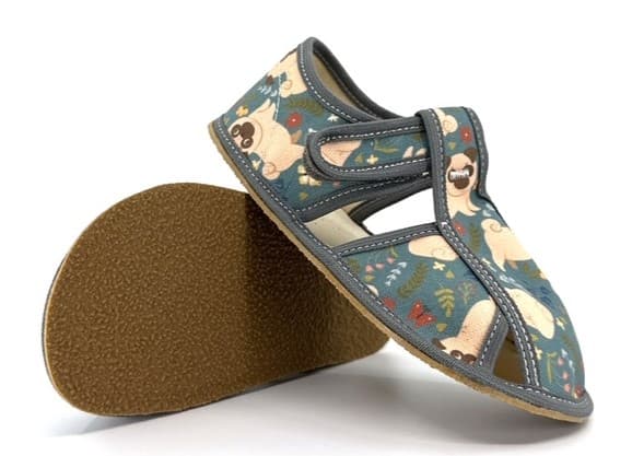Levně Barefoot papuče Baby Bare Pug