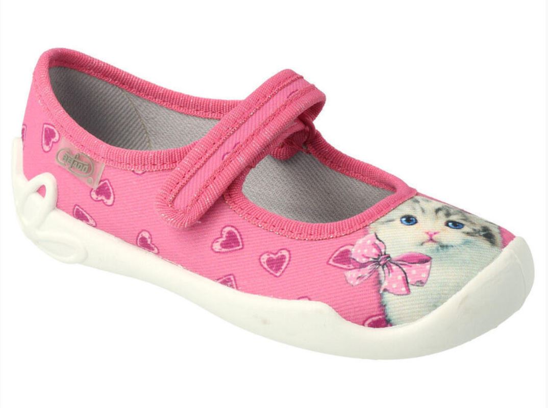 Bačkory Befado kočka růžové 114y447 Velikost: 30