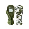 wamu detske softshellove rukavice maskac khaki 2