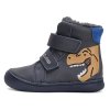 Dětské zimní boty DD Step W078 42761A Royal Blue dinosaurus