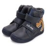 Dětské zimní boty DD Step W078 42761A Royal Blue s dinosaurem