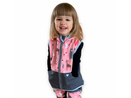 kamizelka softshell z różowego materiału