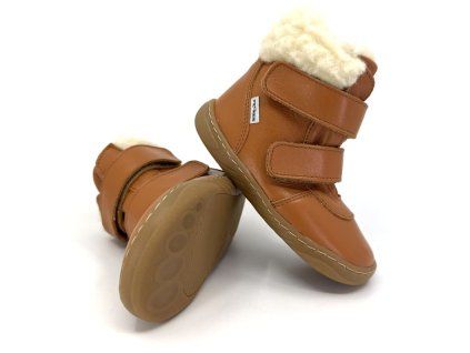Zimowe buty barefoot Pegres SBF42 brązowe