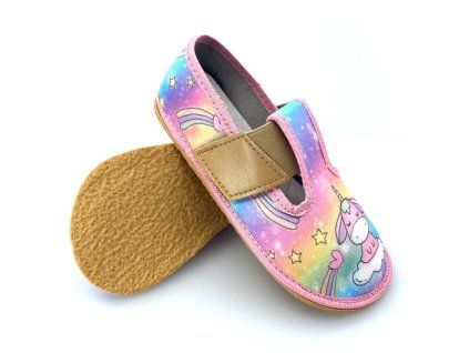 Barefoot papuče Crave Elastic Unicorn