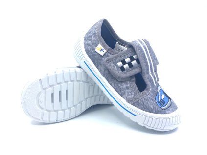 Papuče 3F 3SK3/22 Šedé auto