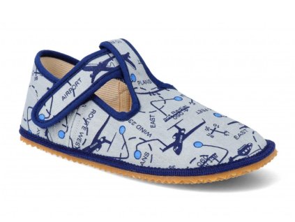 papuče Beda Grey Aeroplane BFN 170020