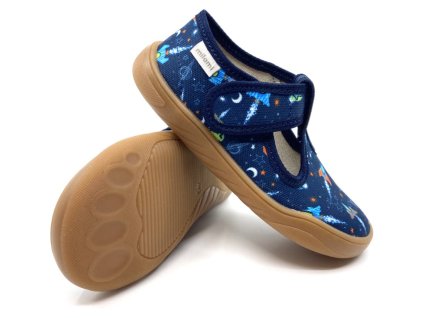 Barefoot papuče Milami BF1 MAC4666A Blue vesmír