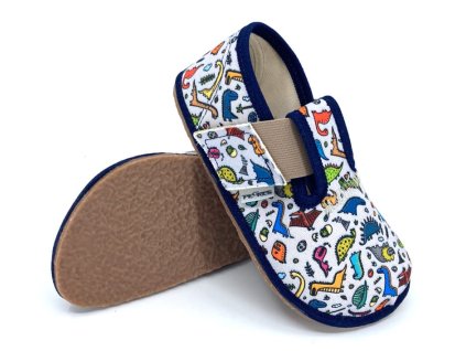 Barefoot papuče Pegres BF01 Dinosaurus