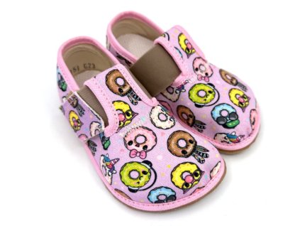 Barefoot papuče Pegres BF01 Donut ružová