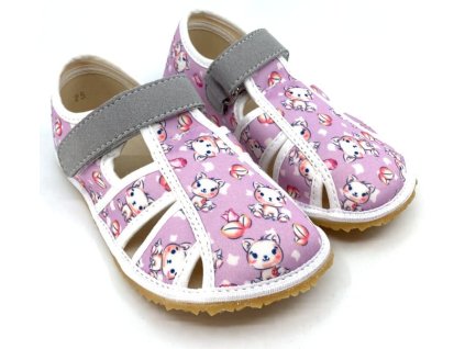 ružové papuče s mačičkou pre dievčatá