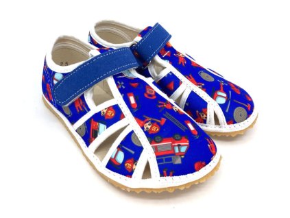 Barefoot papuče Jonap Home New Modrý hasič