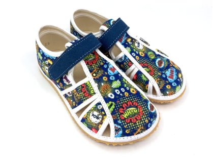 barefoot papuče Jonap Home new modrý komiks
