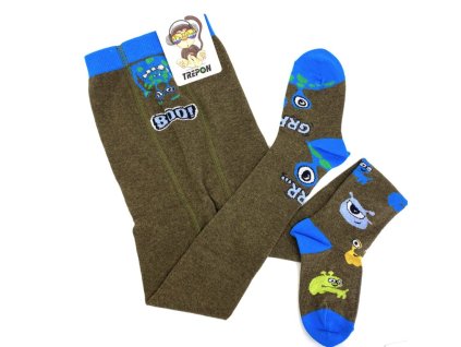 Bavlnené Pančucháče Trepon Spoky Hnedá