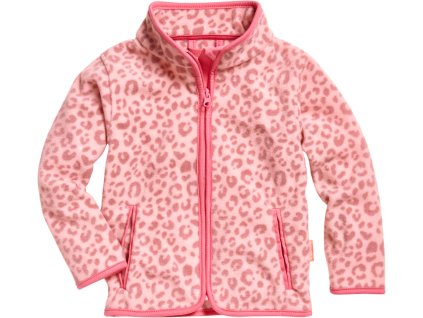 Detská fleecová mikina Playshoes Leopard Rosa