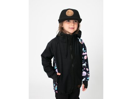 detská softshellová bunda moon unicorns drexiss