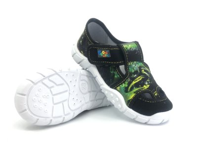 Chlapčenské papuče Peon mi 018 mo zelené