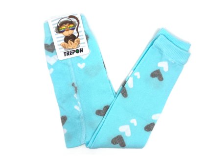 Detské bavlnené legíny TREPON EVELÍNKA Mintové