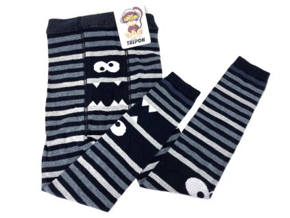 Detské bavlnené legíny TREPON STRAŠÍK Čierne