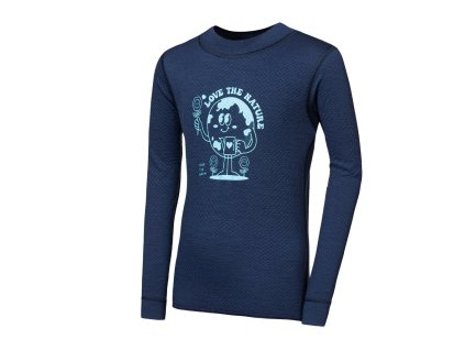 Detské funkčné tričko Sensor Merino DF Planet Deep Blue