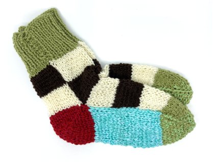 Detské ručne pletené ponožky od Magdy