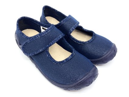 Dievčenské papuče 3F 4A328 Tmavomodré