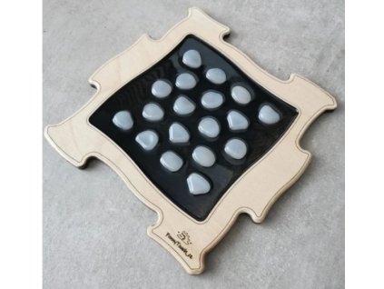 Drevené puzzle Funny Touch Biele kamene, Čierna