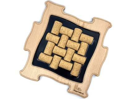 Drevené puzzle Funny Touch Mriežka, Čierna