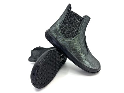 Dievčenské barefoot poločižmy Jonap Jampi Igy čierna devón