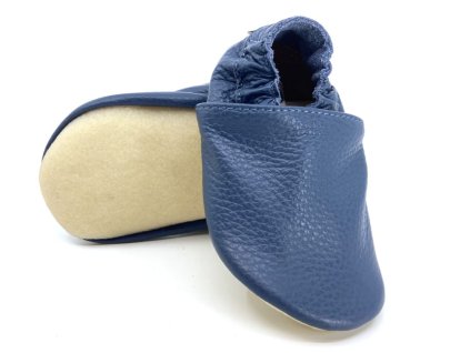 Kožené capáčky Funky Monkey Barefoot PRO BRAP-008 Modrá