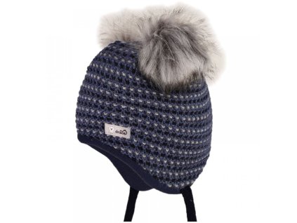 Dráča Laponka pletená Miky modrošedá