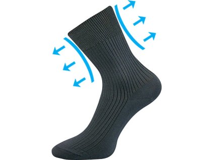 Ponožky Boma Viktorka - tmavo šedá (Veľkosť 35-37 (23-24))