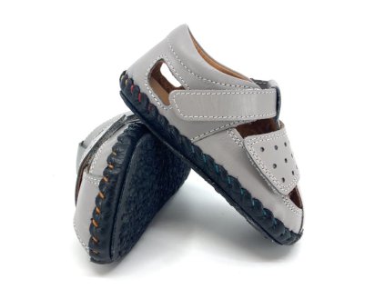 detské barefoot sandálky Minimus Little Sanderling First Walker Grey