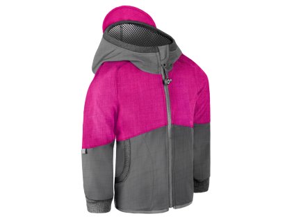 bunda s bambus úpletom fuchsie