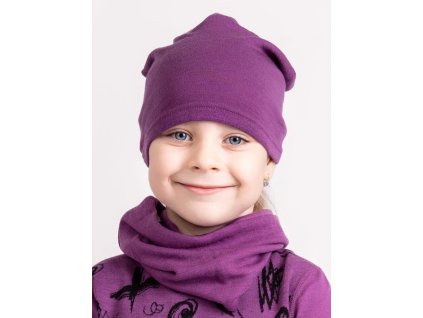 UNUO Detský merino nákrčník Basic, Ostružinová