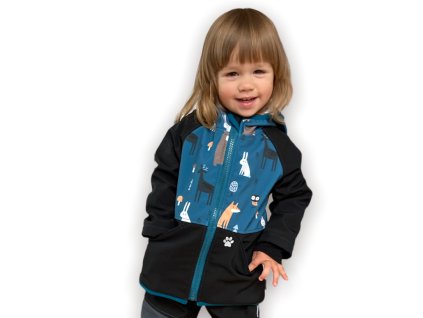 Detská softshell bunda Vyrobeniny so zvieratkami