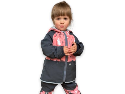 ružová detská bunda vyrobeniny