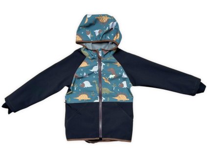 Vyrobeniny Detská softshell bunda s fleecom Dinosaury