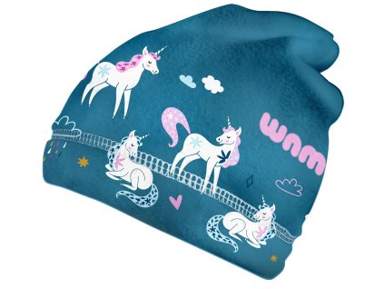 Fleecová čiapka WAMU jednorožce