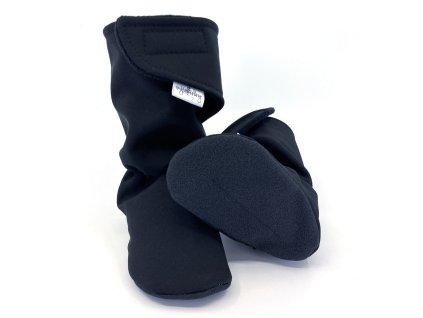 Barefoot vysoké zateplené capáčky Vyrobeniny čierne