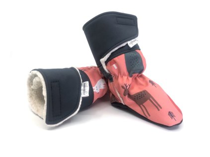 Zimné barefoot capáčky Vyrobeniny ružové